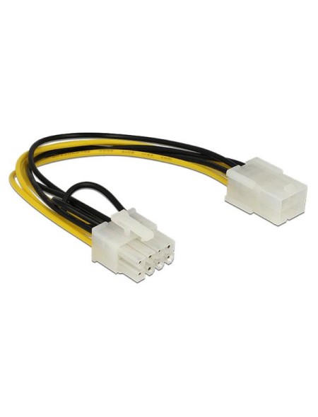 Adaptador alimentacion gráfica 6 Pines Pci-e a 8 Pines Pci-e / 20cm / Delock 83775