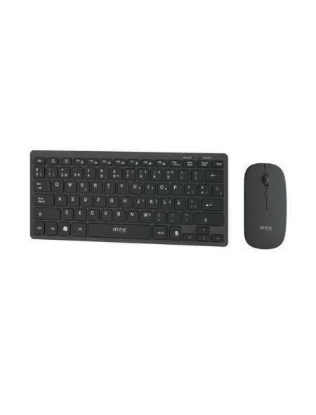 Combo Mini Teclado + Ratón Inalámbrico / Negro / 1600Dpi / 78 Teclas / TG7214 / Mtk
