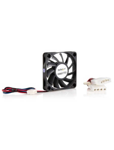 Ventilador interno Startech 60mm (6x6x1cm) / 4000 RPM / 3 Pines / Negro FAN6X1TX3