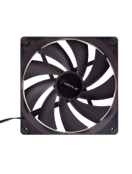 Ventilador interno Unykach140mm (14x14cm) / 9 Aspas / 3 Pines / Negro 51790